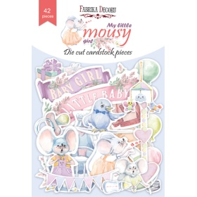 Набор высечек, коллекция "My Little Mousy Girl", 42 шт