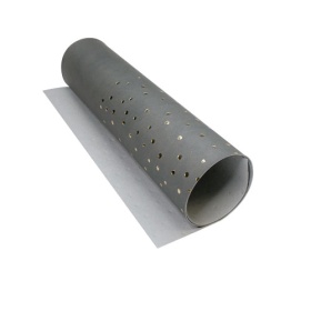 Piece of PU leather with gold stamping Golden Maxi Drops Gray
