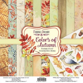 Double-sided scrapbooking paper set "Colors of Autumn", 12”x12”
