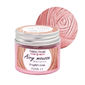 Airy mousse metallic. color English rose