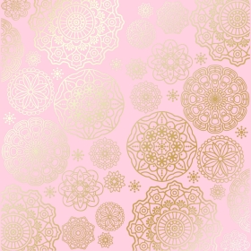 Embossed paper sheet "Golden Napkins Pink"