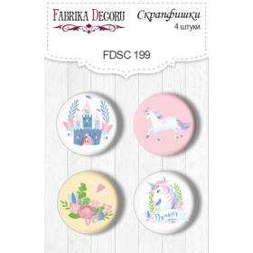 Flair buttons. Set of 4pcs #199 "Believe in Miracle"