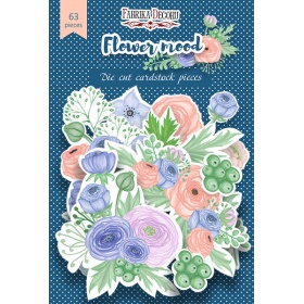 Набор высечек, коллекция "Flower Mood", 63 шт
