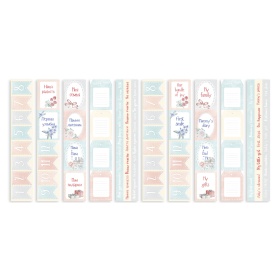 Set of stripes with pictures for decoration "Shabby Baby Girl"