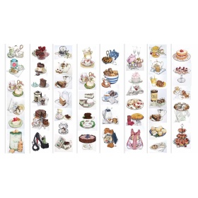 Set of stripes with pictures for decoration "Ladies's Sweets"
