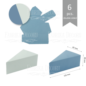 Set of cardboard blanks #003 - blue / light blue