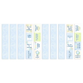 Set of stripes with pictures for decoration "Puffy Fluffy Boy"