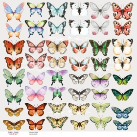 Decorative sheet for cutting "Butterflies 1"