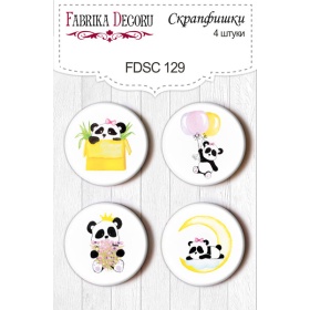Flair buttons. Set of 4pcs #129 "My Little Baby Girl"