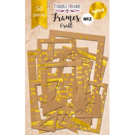 Set of gold foiled frames №2 "Kraft " 50pcs