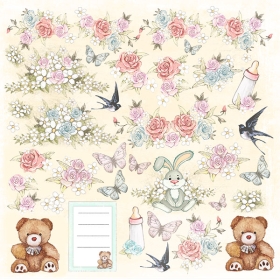 Decorative sheet for cutting "Baby Shabby"