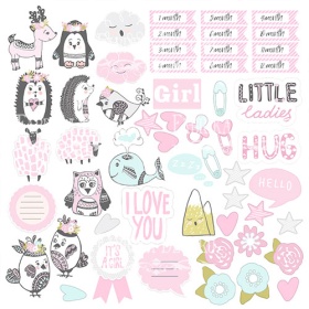 Decorative sheet for cutting "Scandi Baby Girl"