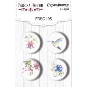 Flair buttons. Set of 4pcs #195 "Tender Orchid"