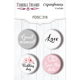 Flair buttons.  Set of 4pcs #318 "Say Yes"