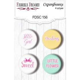 Flair buttons. Set of 4pcs #156 "Little Elephant"