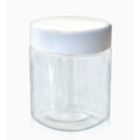 Läbipaistev purk plastkaanega 150ml