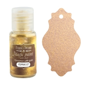 Dry paint "Magic paint with effect" color "Cinnamon with Gold", 15ml