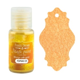 Dry paint "Magic paint with effect" color "Mango with Gold", 15ml