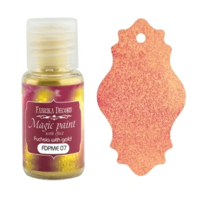 Dry paint "Magic paint with effect" color "Fuchsia with Gold", 15ml