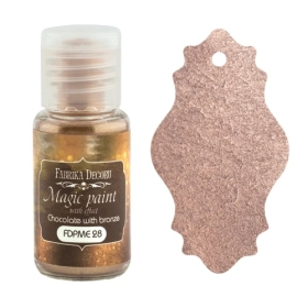 Dry paint "Magic paint with effect" color "Chocolate with Bronze", 15ml