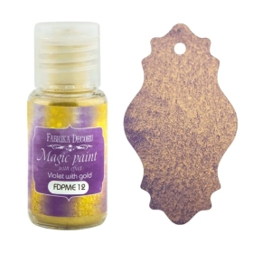 Dry paint "Magic paint with effect" color "Violet with Gold", 15ml
