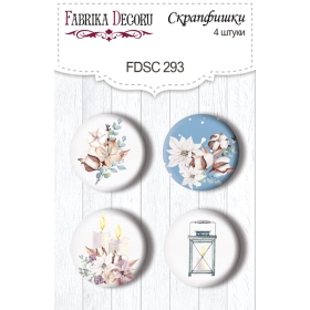 Flair buttons. Set of 4pcs #293 "Winter Love Story"