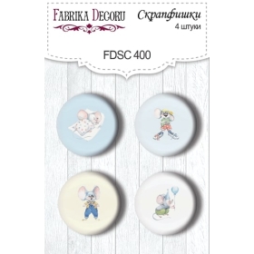Flair buttons. Set of 4pcs #400 "My Little Mousy Boy"