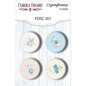 Flair buttons. Set of 4pcs #401 "My Little Mousy Boy"
