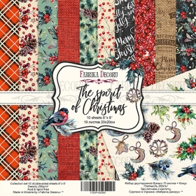 Double-sided scrapbooking paper set "The Spirit of Christmas", 8"x8"