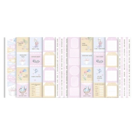 Set of stripes with pictures for decoration "My Little Mousy Girl"