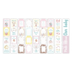 Set of stripes with pictures for decoration "Sweet Baby Girl"